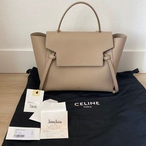 Celine Mini Belt Bag Grained Calfskin Light Taupe color
